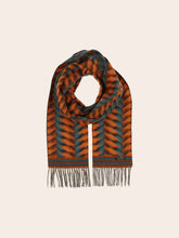 Load image into Gallery viewer, Orange/ Teal Scarf