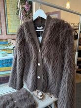 Load image into Gallery viewer, Brown Faux Fur Cardigan
