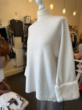 Load image into Gallery viewer, Cream Fur Cuff Jumper
