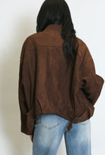 Load image into Gallery viewer, Suedette Bomber Jacket
