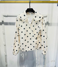 Load image into Gallery viewer, Polka Dot Wrap Top
