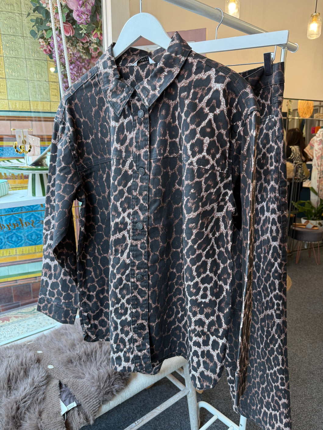 Denim Leopard Shacket