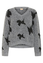 Load image into Gallery viewer, Grey / Black Pattern Jumper
