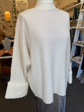 Load image into Gallery viewer, Cream Fur Cuff Jumper
