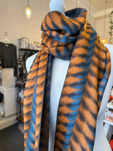 Load image into Gallery viewer, Orange/ Teal Scarf
