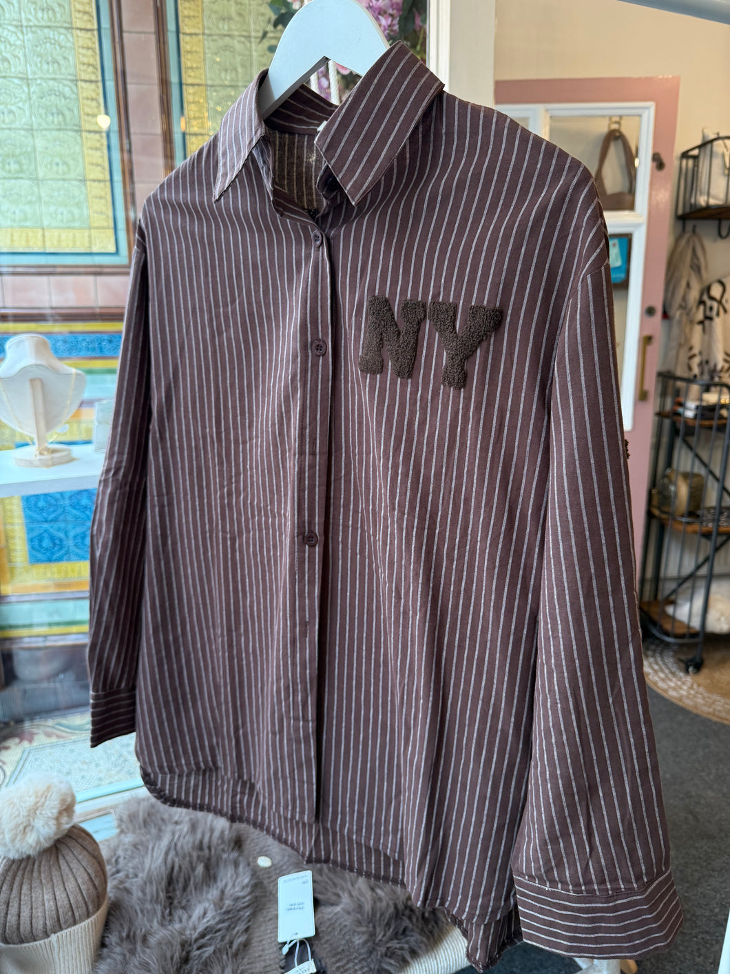 Brown Stripy Shirt