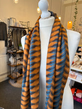 Load image into Gallery viewer, Orange/ Teal Scarf
