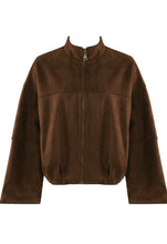 Load image into Gallery viewer, Suedette Bomber Jacket
