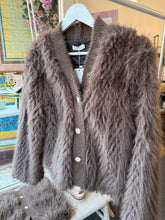 Load image into Gallery viewer, Brown Faux Fur Cardigan
