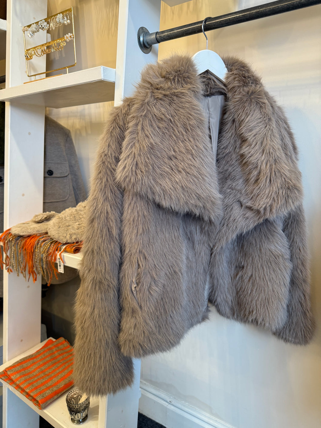Faux Fur Mink Jacket