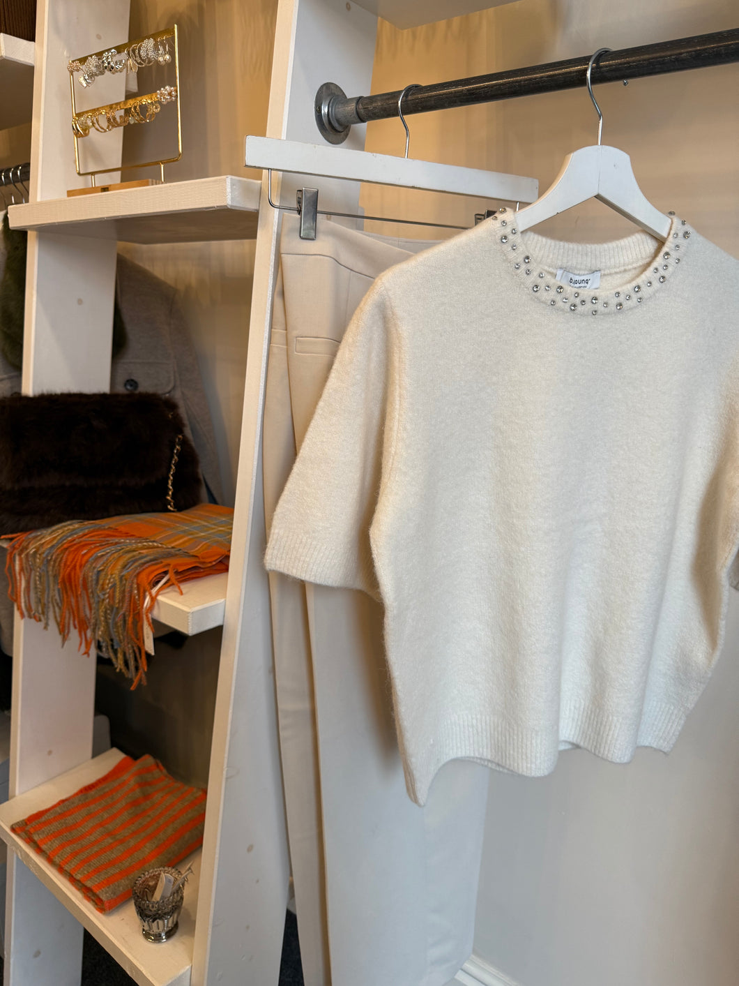 Diamanté Neck Jumper