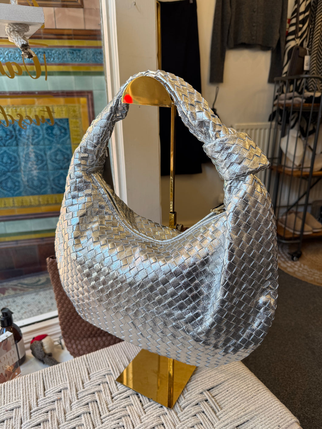 Silver Weave Bag