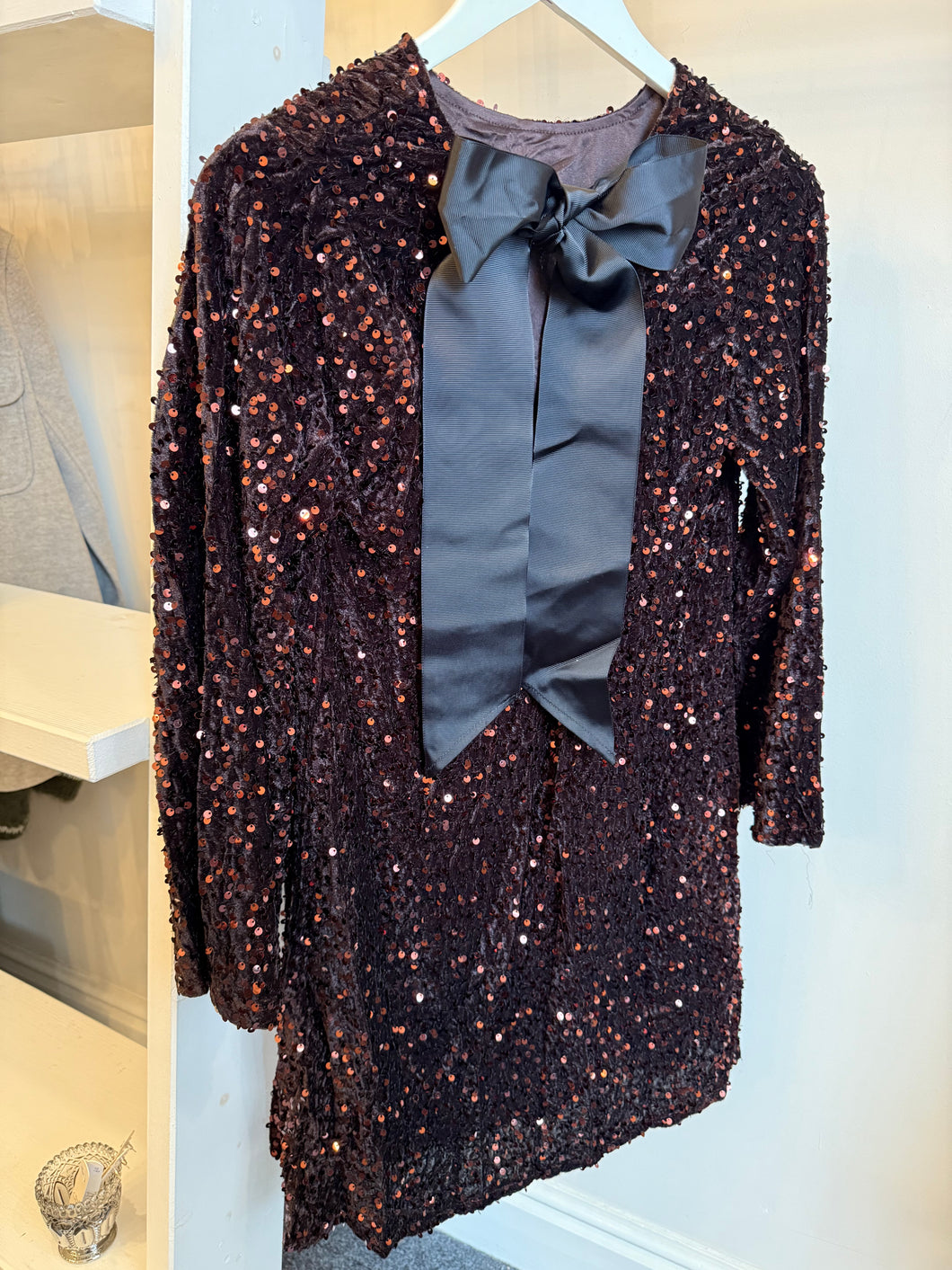 Sequin Bow Tie Dress