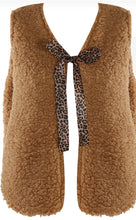 Load image into Gallery viewer, Teddy Leopard Tie Waistcoat
