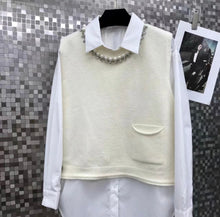 Load image into Gallery viewer, Collar Diamanté Jumper &amp; Shirt Top
