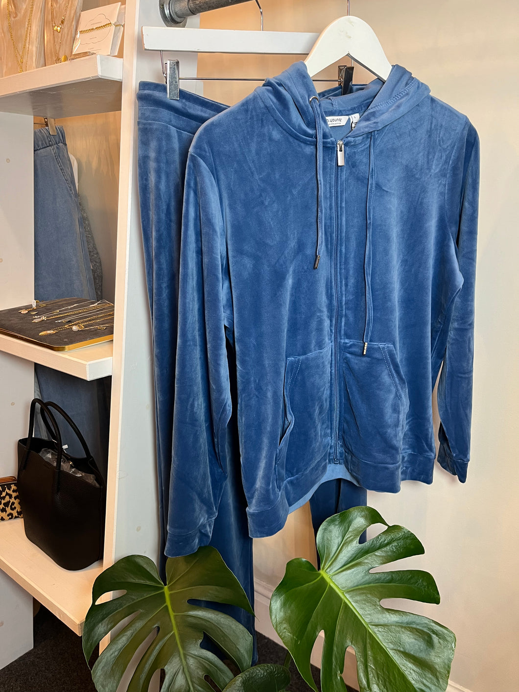 Blue Velour Tracksuit