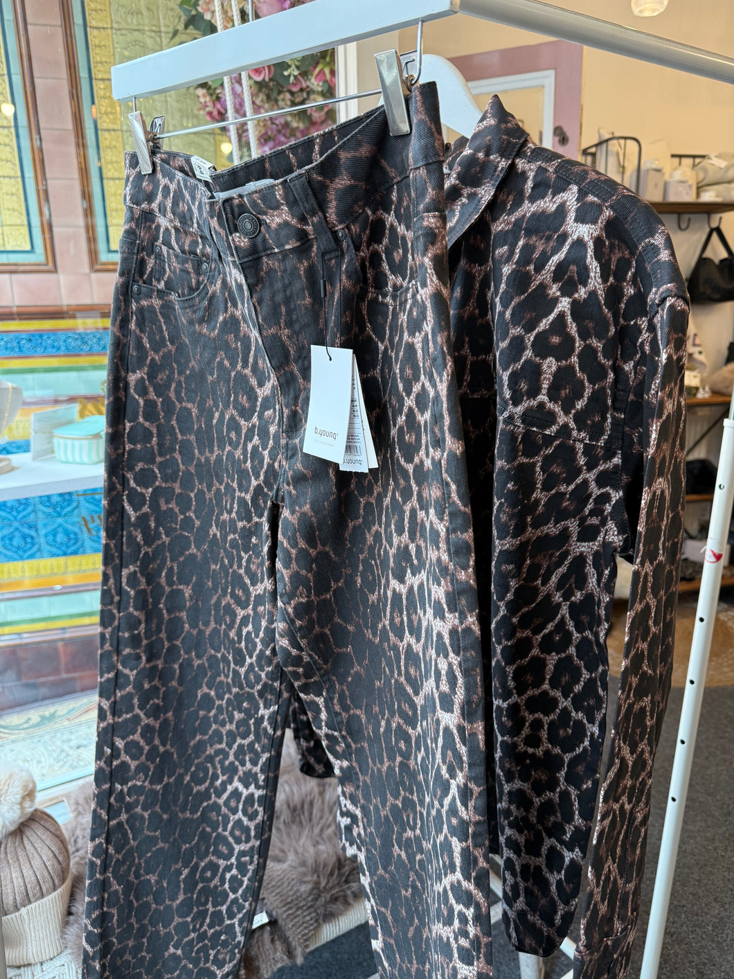 Denim Leopard Jeans