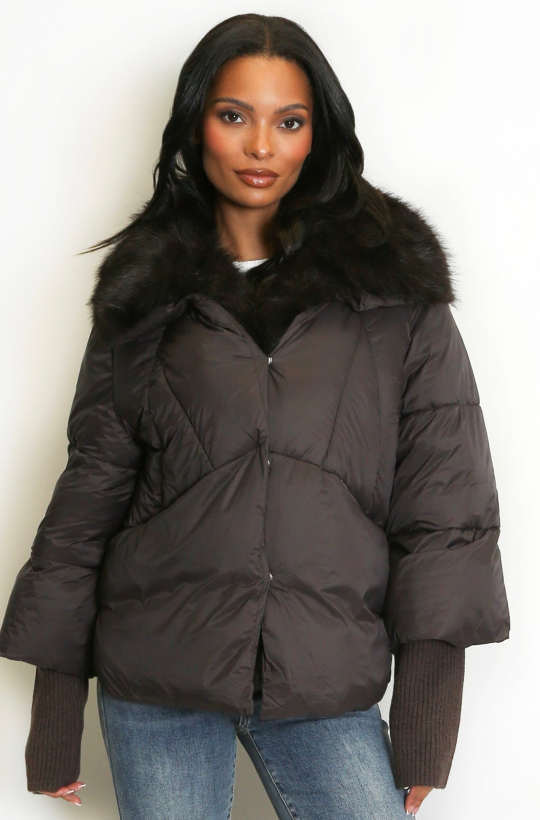 Knitted Cuff Coat