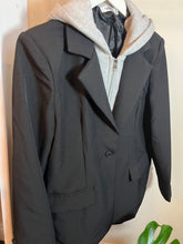 Load image into Gallery viewer, Grey / Black Hoody Blazer
