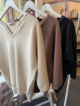 Load image into Gallery viewer, Cream Diamanté Jumper
