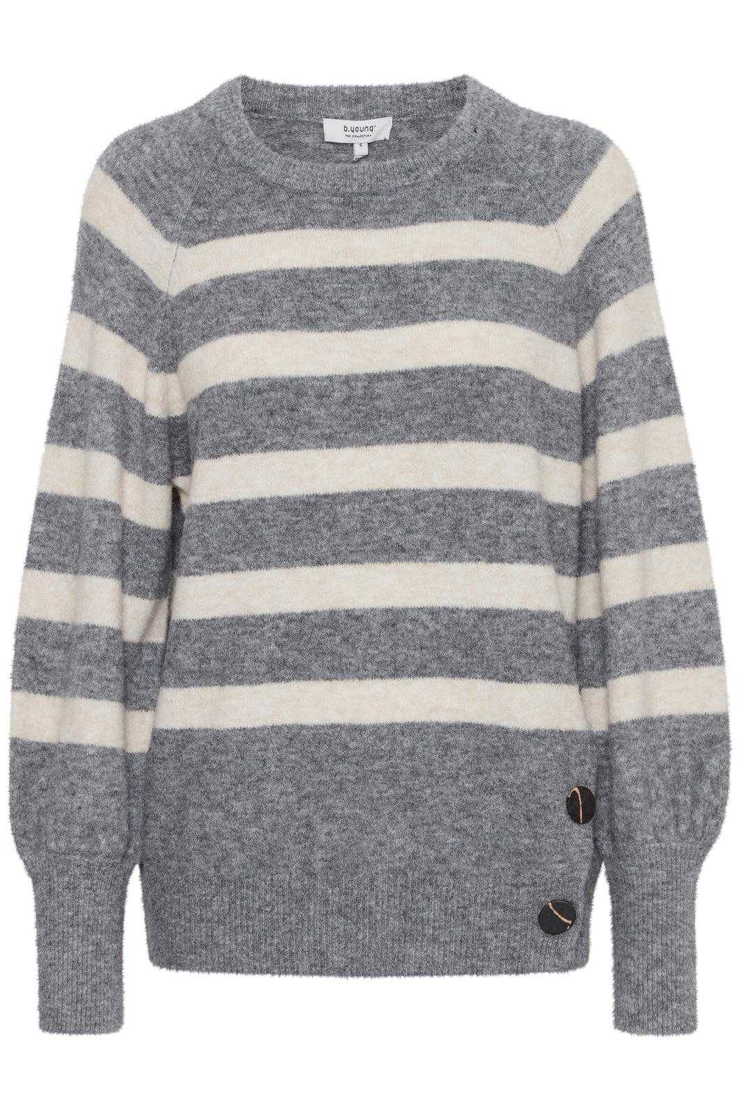 Grey & Beige Striped Jumoer