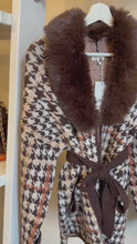 Load and play video in Gallery viewer, Faux Fur Collar Wrap Cardigan
