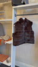 Load and play video in Gallery viewer, Chocolate Faux Fur Gilet
