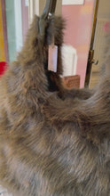 Load and play video in Gallery viewer, Khaki Faux Fur Bag
