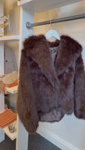 Load and play video in Gallery viewer, Chocolate Faux Fur Jacket
